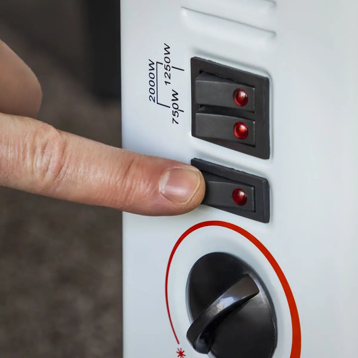 Sealey Convector Heater 2000W 3 Heat Settings Thermostat Turbo Fan 