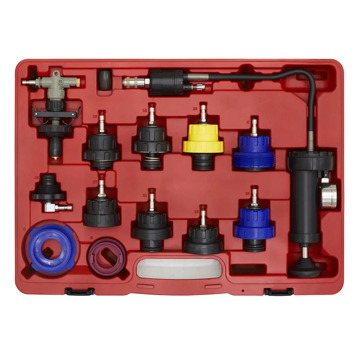 Sealey Cooling System Pressure Test Kit 13 Piece 