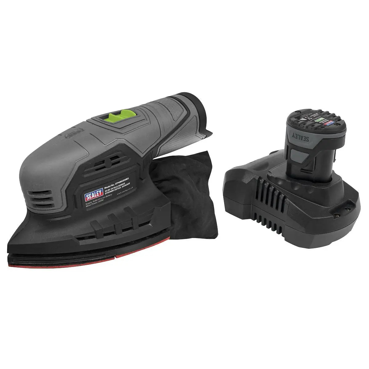 Sealey Cordless 150mm Detail Sander 10.8V 2Ah SV10.8  White Rose Tools