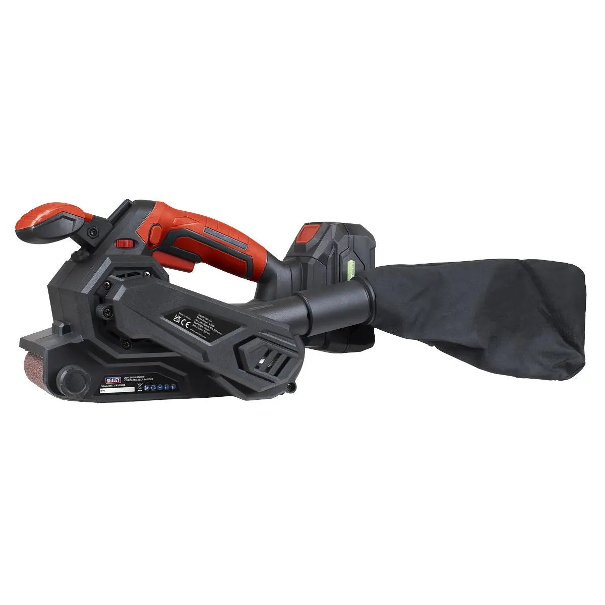Sealey Cordless Belt Sander 20V SV20 Series 76mm - Body Only  White Rose Tools