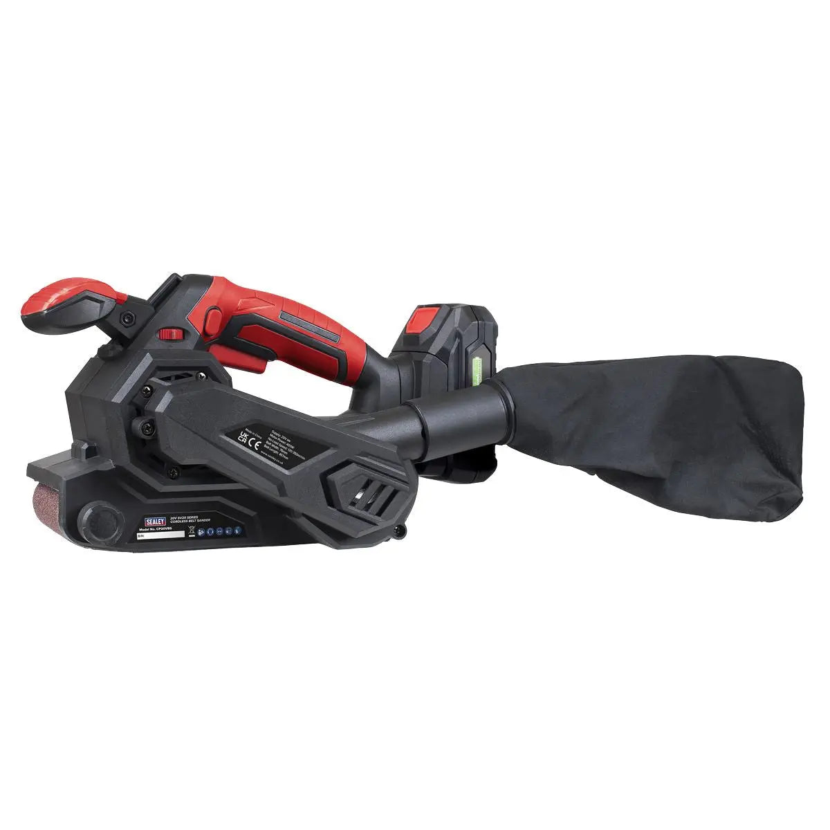 Sealey Cordless Belt Sander 20V SV20 Series 76mm - Body Only  White Rose Tools