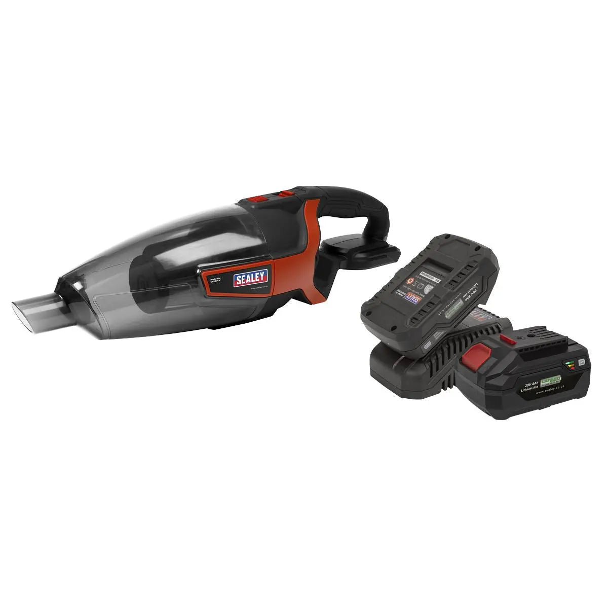 Sealey Cordless Handheld Vacuum Cleaner 650ml 20V SV20 Series Kit - 2 Batteries 