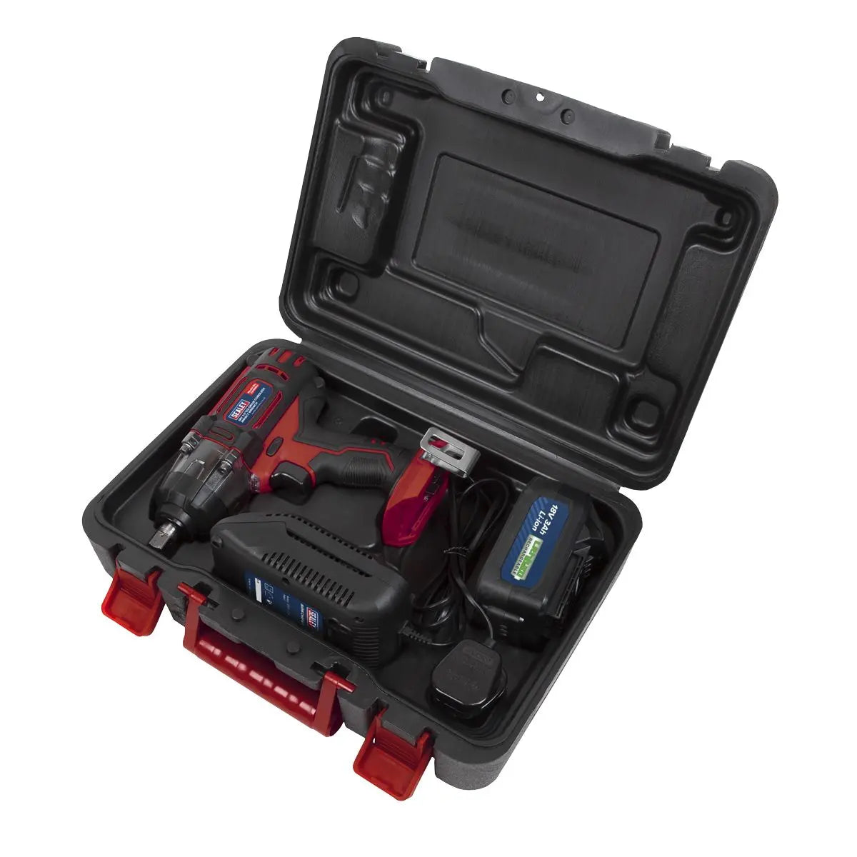 Sealey Cordless Impact Wrench 18V 3Ah Lithium-ion 1/2"Sq Drive 