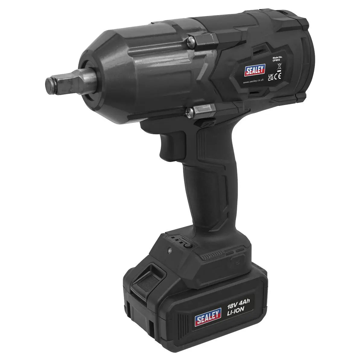 Sealey Cordless Impact Wrench 18V 4Ah Lithium-ion 1/2"Sq Drive 