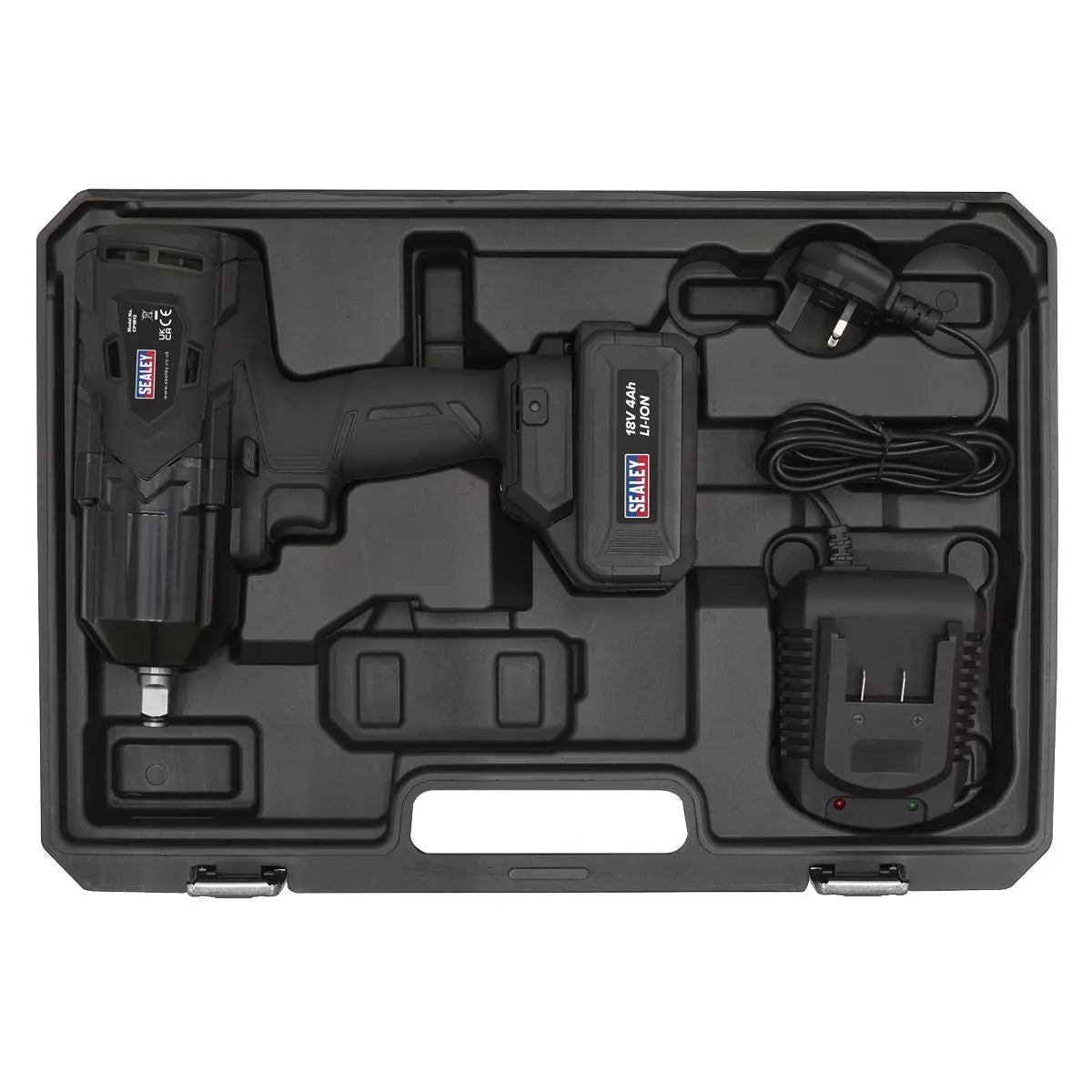 Sealey Cordless Impact Wrench 18V 4Ah Lithium-ion 1/2"Sq Drive 