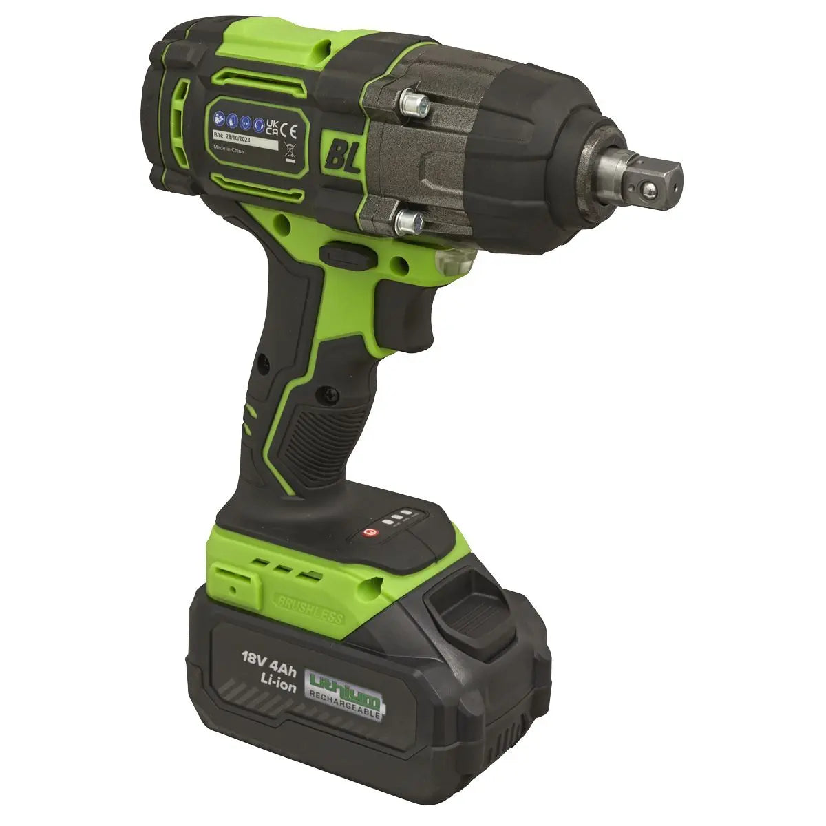 Sealey Cordless Impact Wrench 18V 4Ah Lithium-ion 1/2"Sq Drive  White Rose Tools