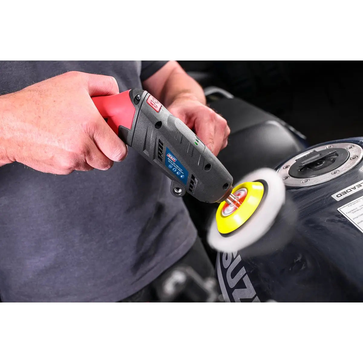 Sealey Cordless Mini Sander Polisher Kit 75mm 12V Lithium-ion 