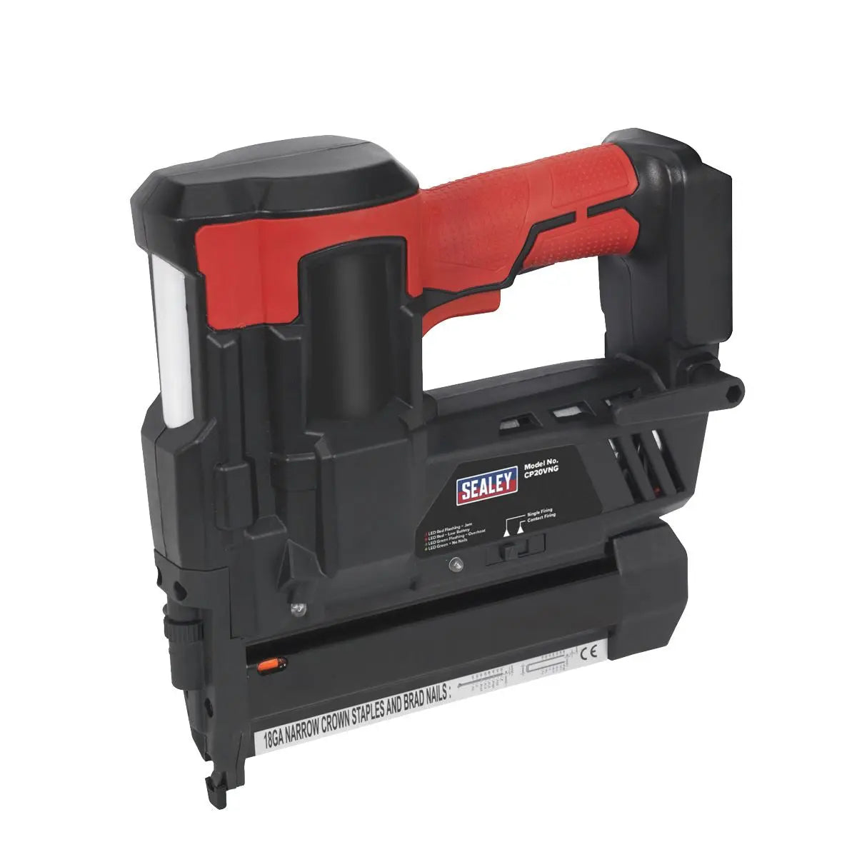 Sealey Cordless Nail (50mm) Staple (40mm) Gun 18 Gauge 20V Lithium-ion Body Only 