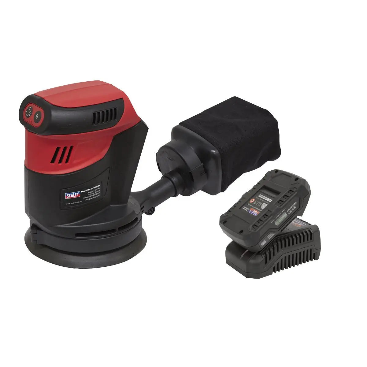 Sealey Cordless Orbital Palm Sander Kit Ø125mm 20V 2Ah SV20 Series 