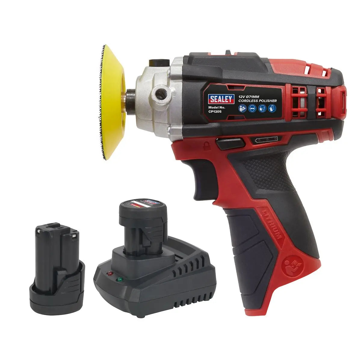 Sealey Cordless Polisher Kit Ø71mm 12V SV12 Series - 2 Batteries 