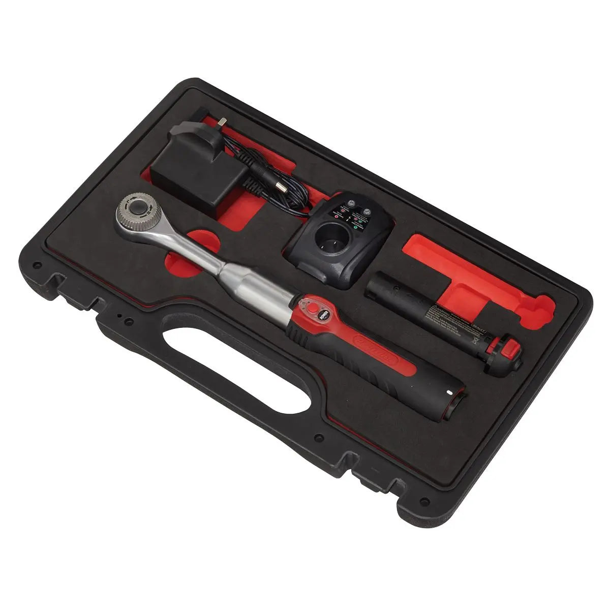 Sealey Cordless Power Speed Ratchet Wrench Kit 3/8" Drive 60 Tooth in Case 
