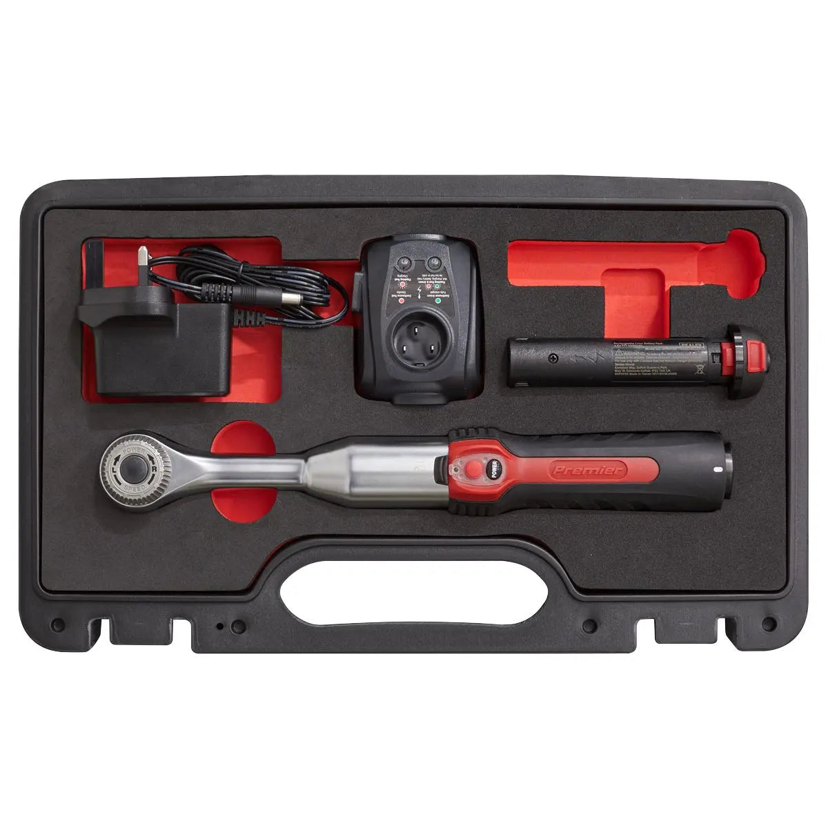 Sealey Cordless Power Speed Ratchet Wrench Kit 3/8" Drive 60 Tooth in Case 
