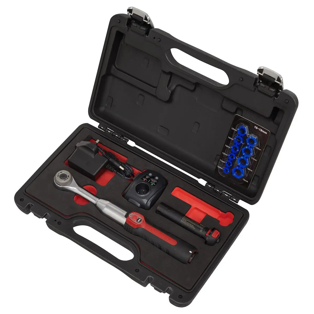 Sealey Cordless Power Speed Ratchet Wrench Kit 3/8" Drive 60 Tooth in Case 