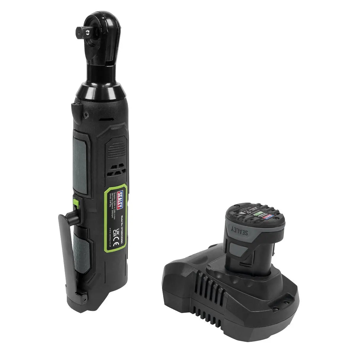 Sealey Cordless Ratchet Wrench 45Nm 3/8"Sq Drive 10.8V 2Ah SV10.8 Series 