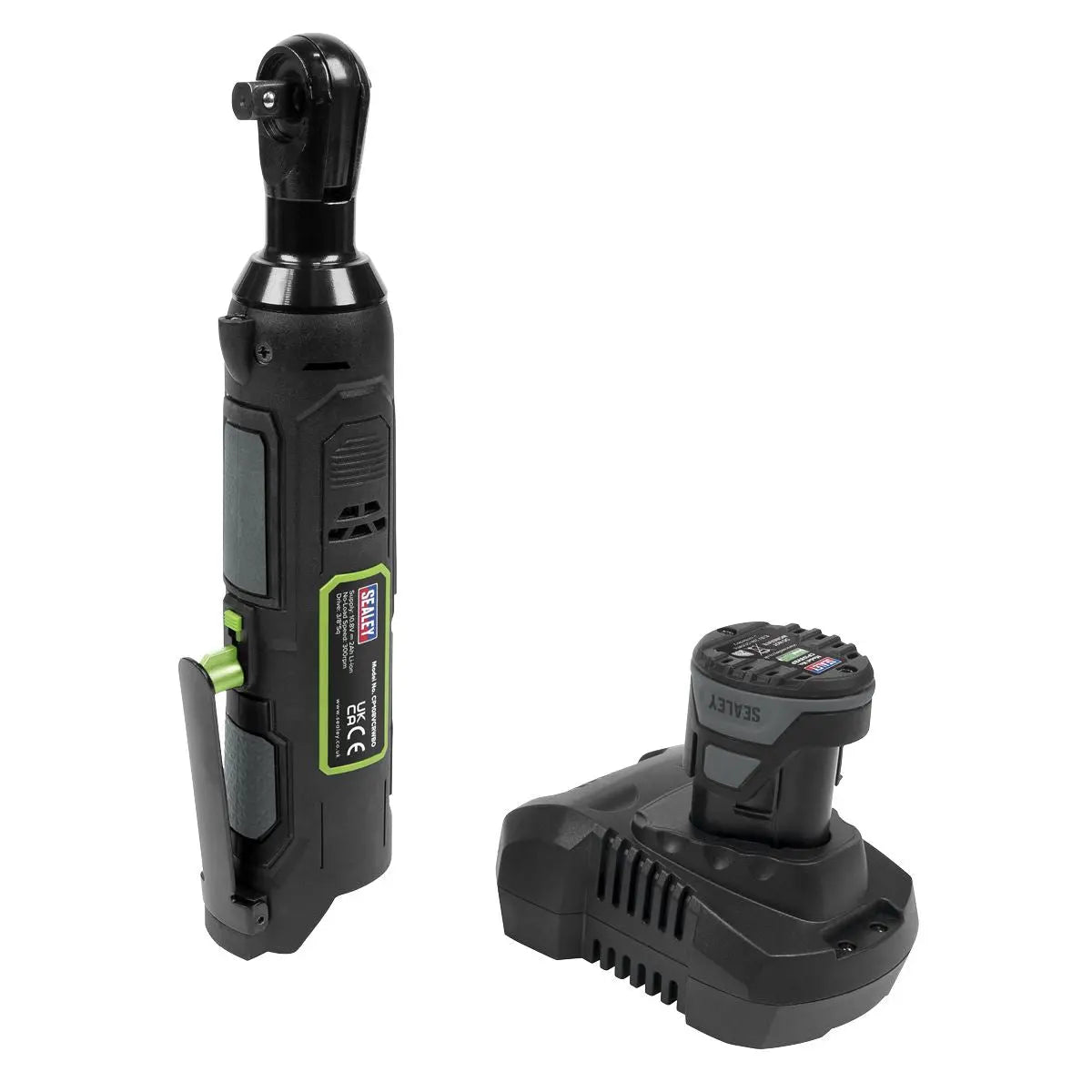Sealey Cordless Ratchet Wrench 45Nm 3/8"Sq Drive 10.8V 2Ah SV10.8 Series 