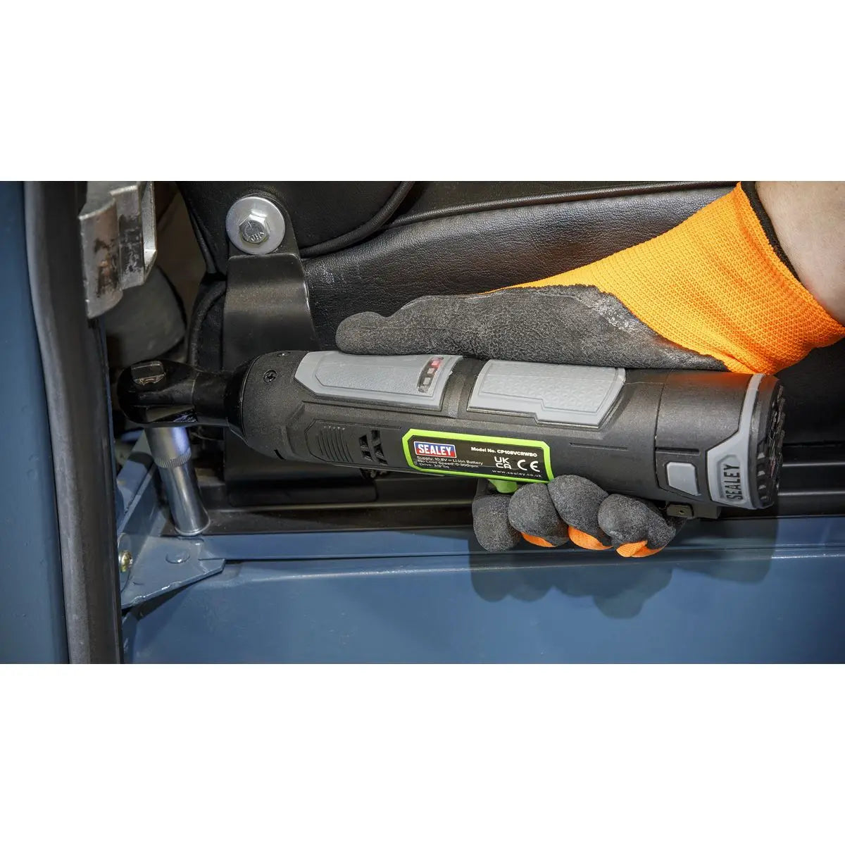 Sealey Cordless Ratchet Wrench 45Nm 3/8"Sq Drive 10.8V 2Ah SV10.8 Series 