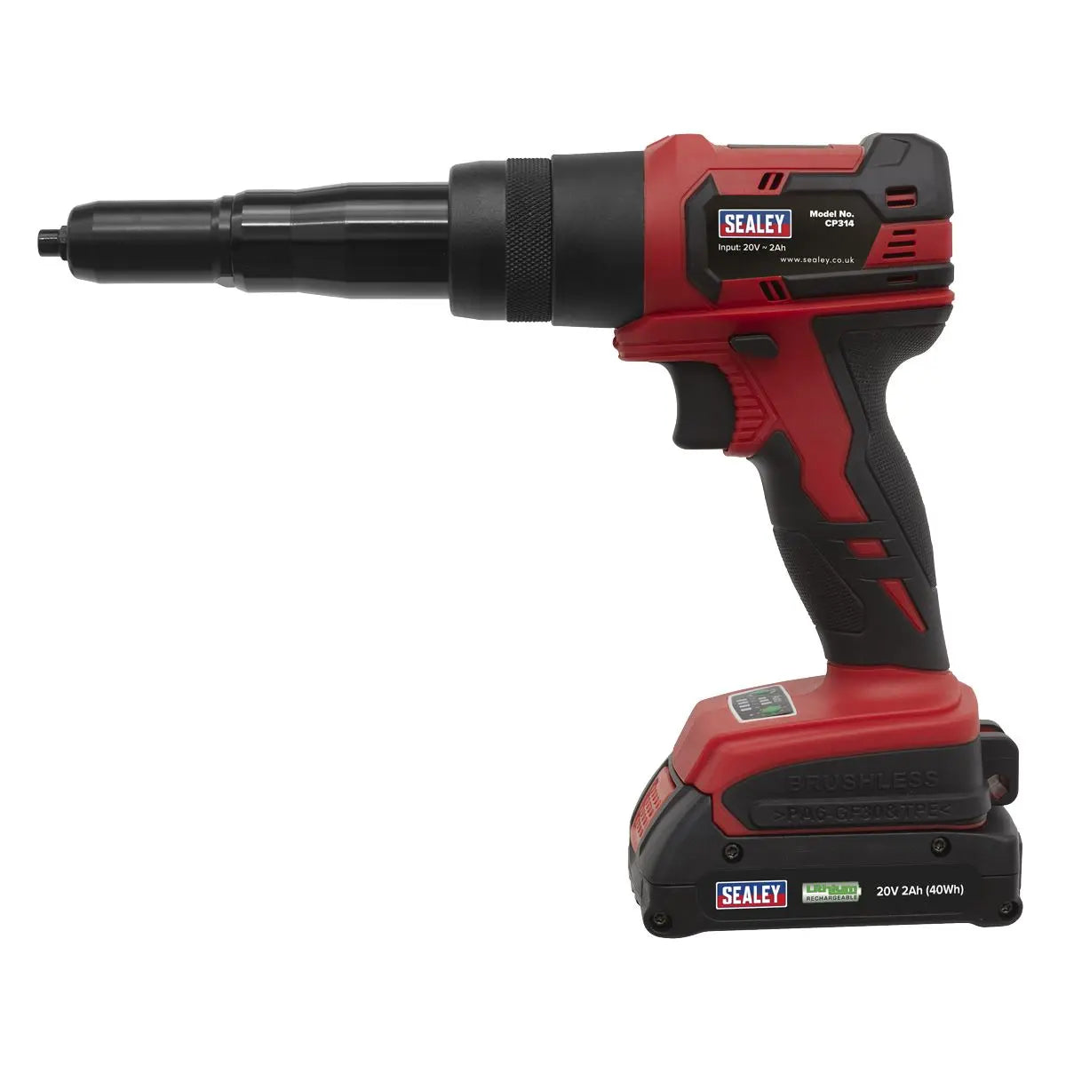 Sealey Cordless Riveter 20V 2Ah Lithium-ion 