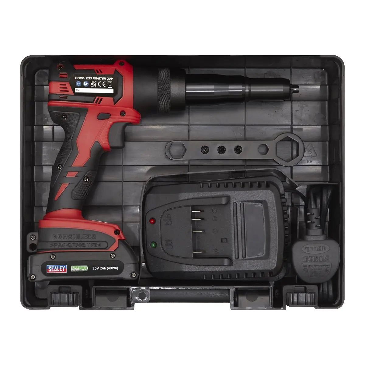 Sealey Cordless Riveter 20V 2Ah Lithium-ion 