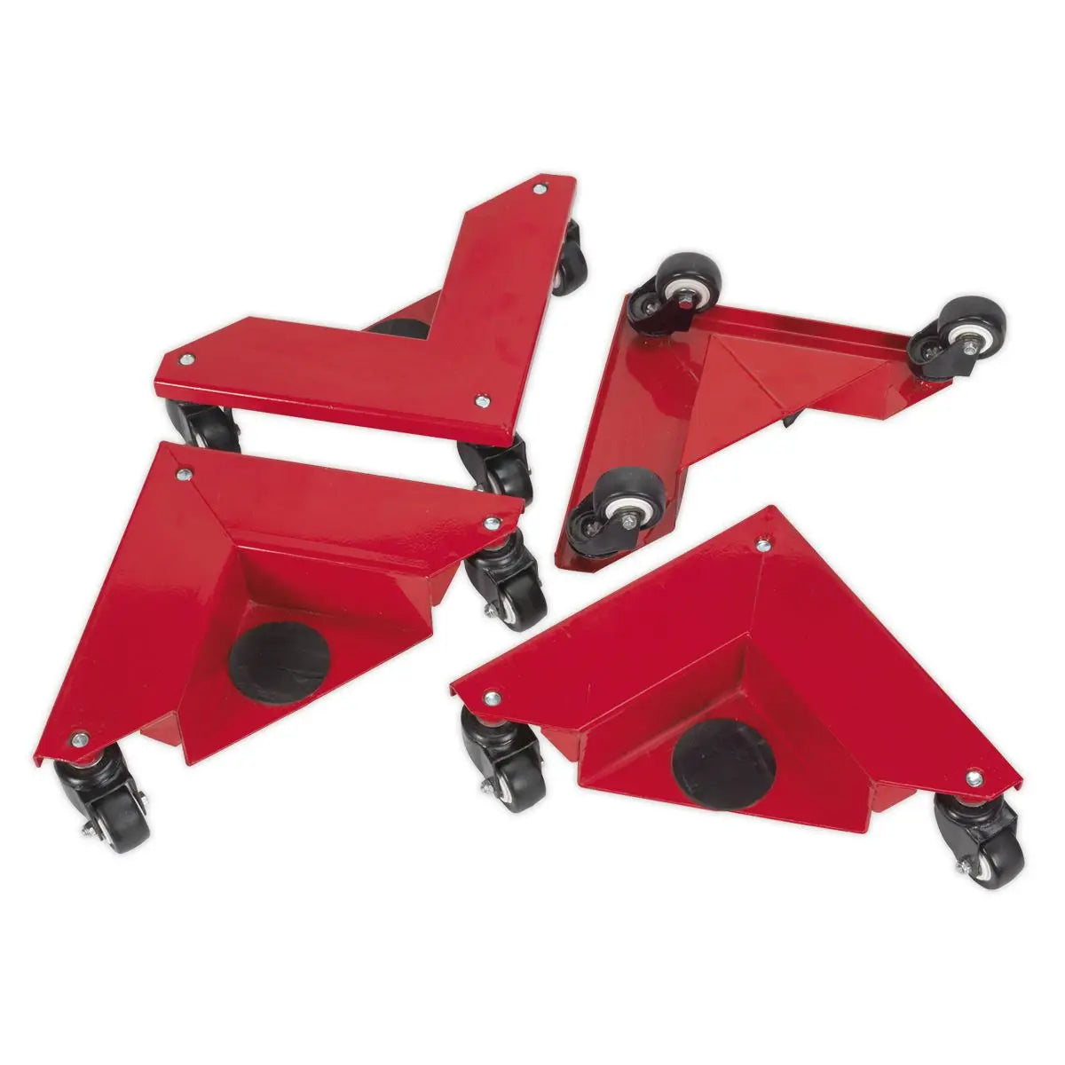 Sealey Corner Transport Dollies Set of 4 - 150kg Capacity 