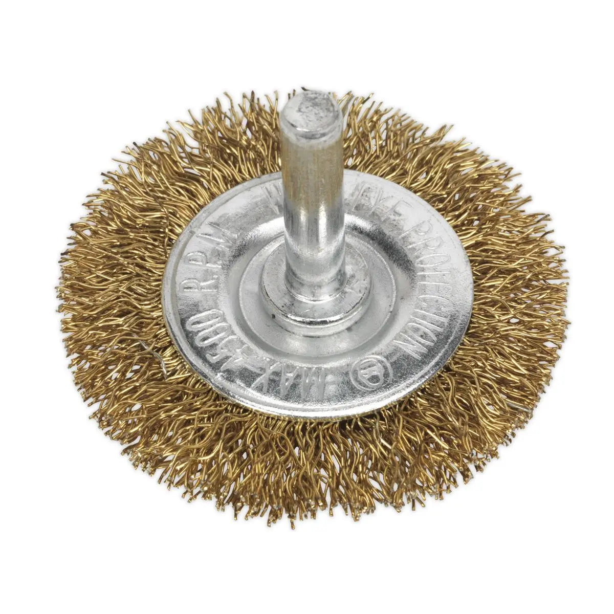Sealey Crimped Flat Wire Brush Ø50mm with 6mm Shaft 