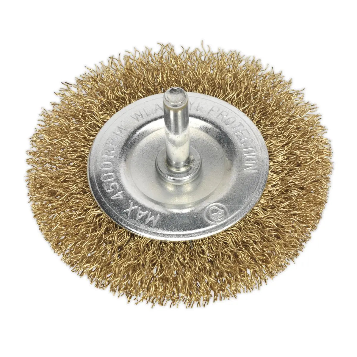 Sealey Crimped Flat Wire Brush Ø75mm Ø6mm Shaft 