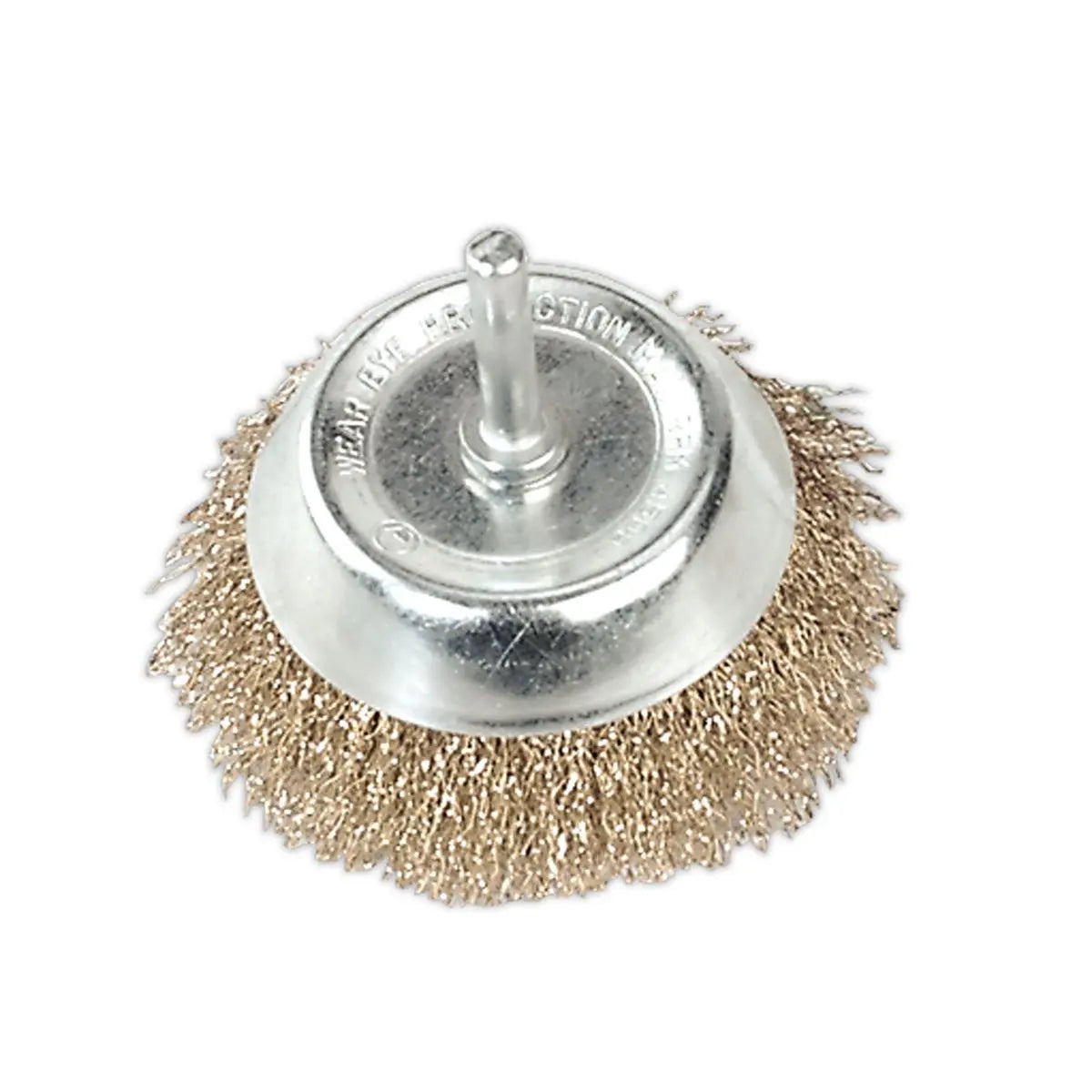Sealey Crimped Wire Cup Brush Ø75mm with Ø6mm Shaft 