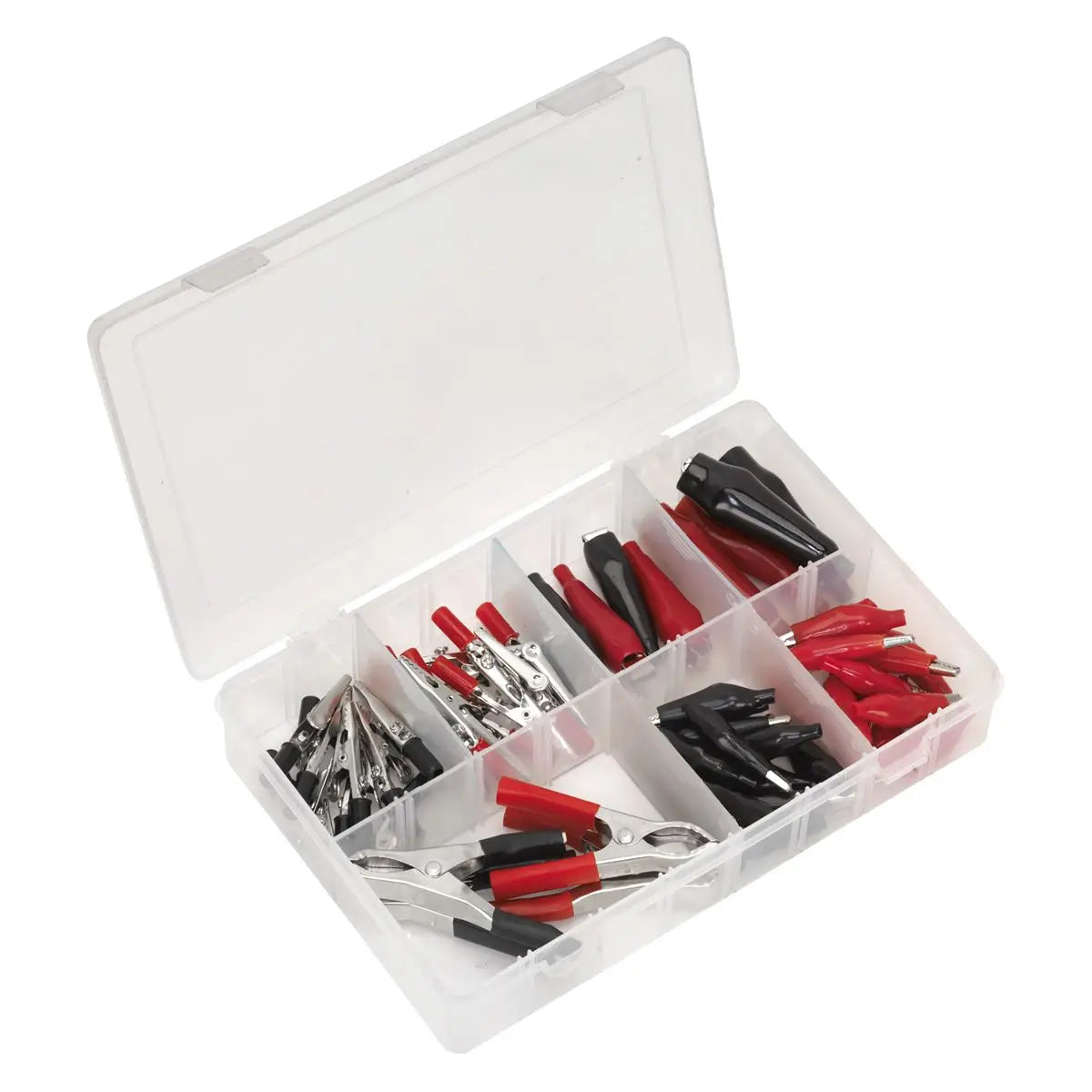 Sealey Crocodile Clip Assortment 60pc Black & Red 