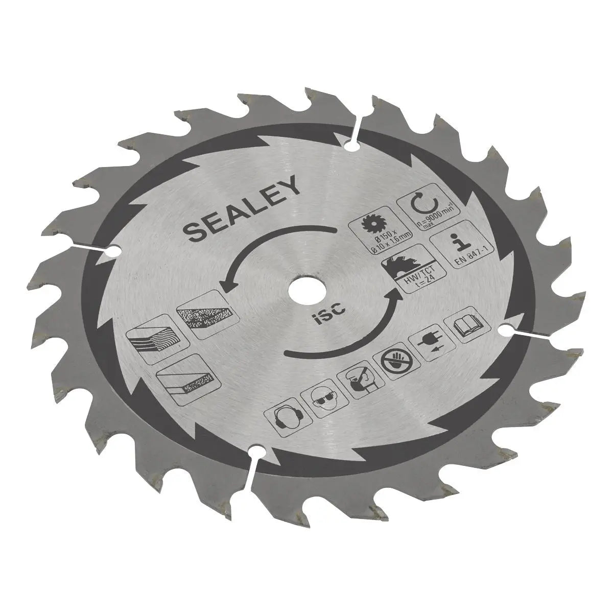 Sealey Cut-Off Saw Blade Ø150 x 1.6mm/Ø10mm 24tpu 