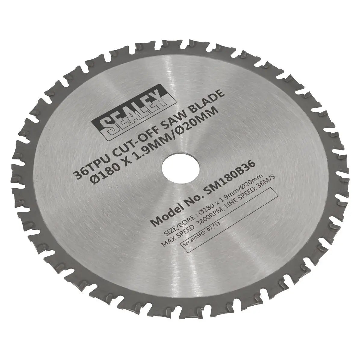 Sealey Cut-Off Saw Blade Ø180 x 1.9mm/Ø20mm 36tpu 