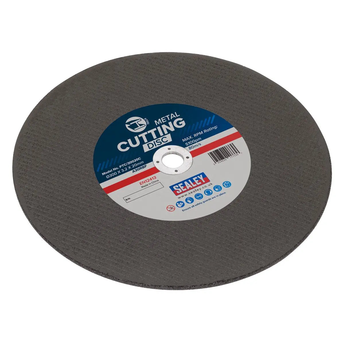 Sealey Cutting Disc Flat Metal Ø300 x 3.2 x Ø20mm  White Rose Tools