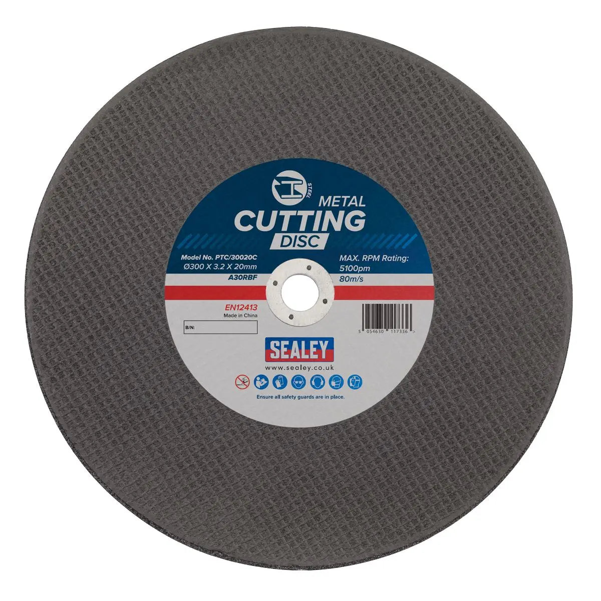 Sealey Cutting Disc Flat Metal Ø300 x 3.2 x Ø20mm  White Rose Tools