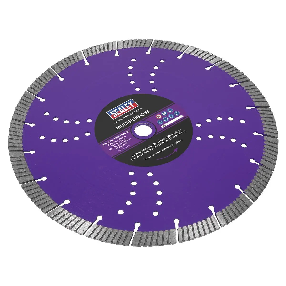 Sealey Cutting Disc Multipurpose Dry/Wet Use Ø300mm 