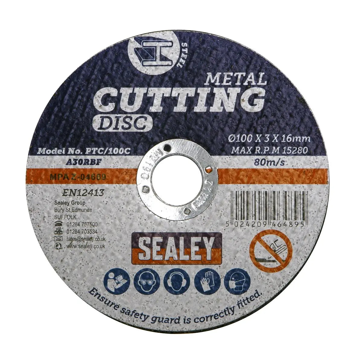 Sealey Cutting Disc Ø100 x 3mm Ø16mm Bore 