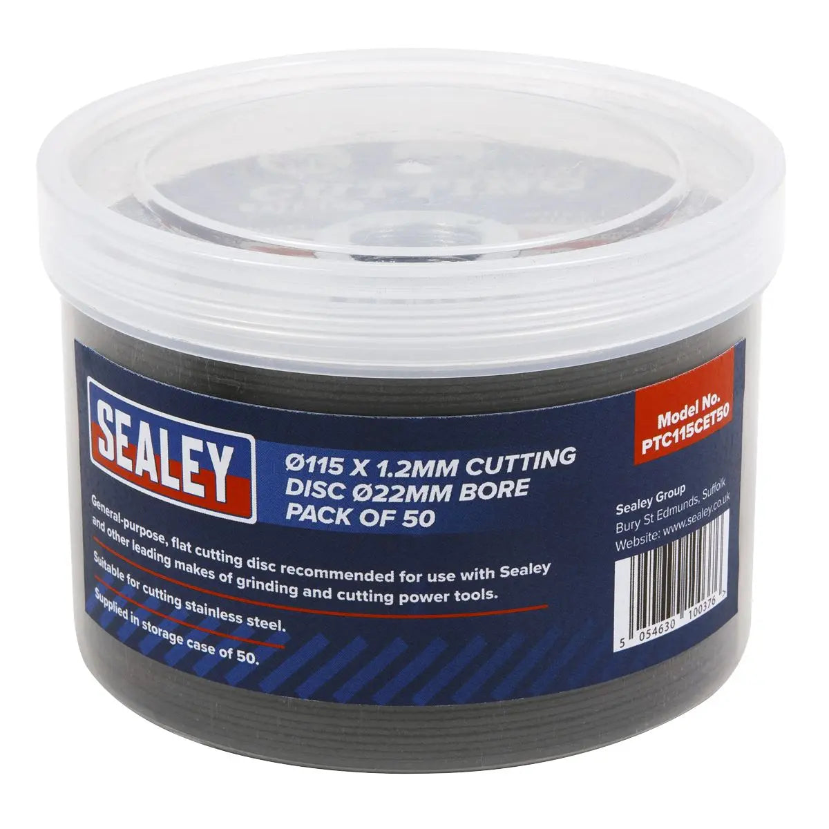 Sealey Cutting Disc Ø115 x 1.2mm Ø22mm Bore - Pack of 50 