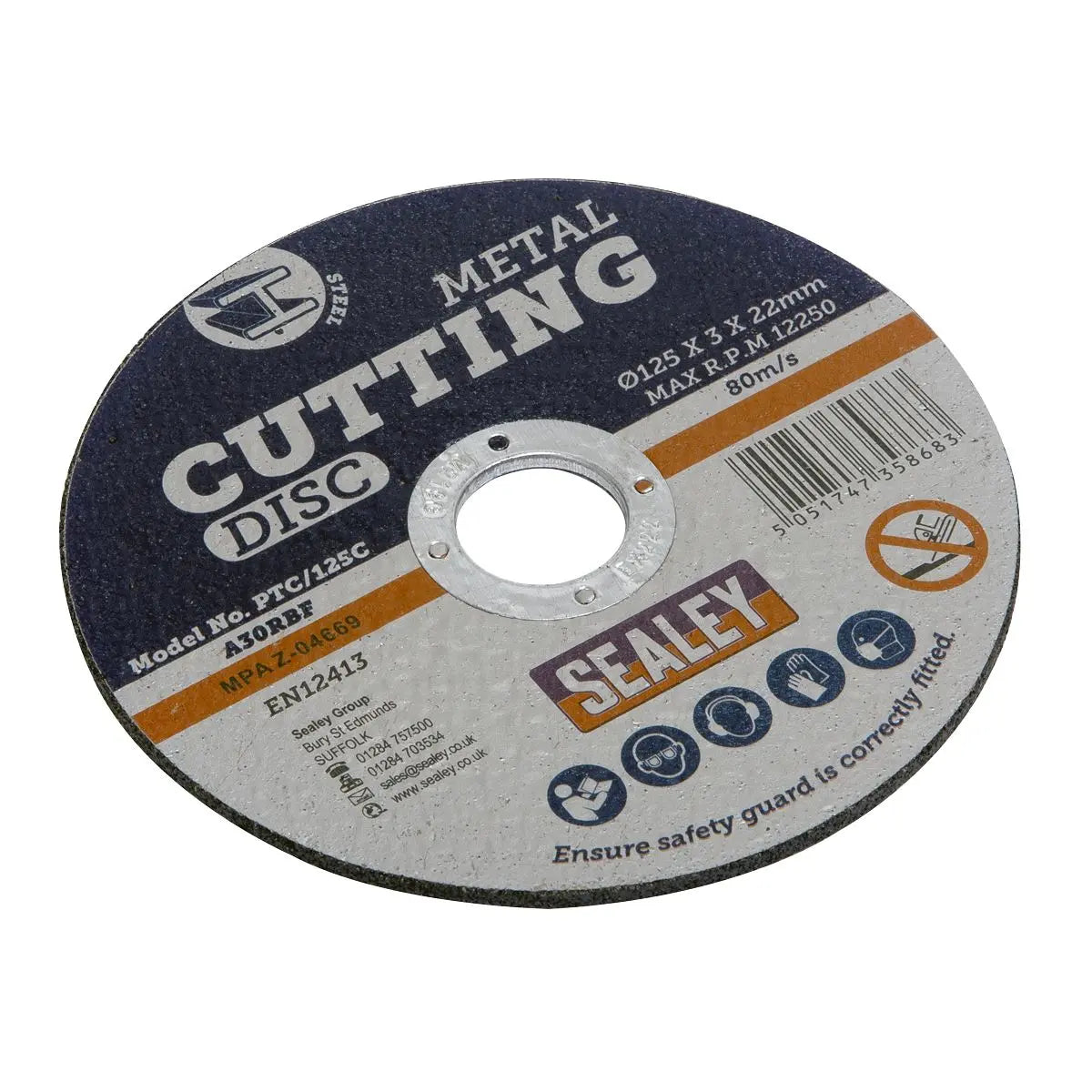 Sealey Cutting Disc Ø125 x 3mm Ø22mm Bore 