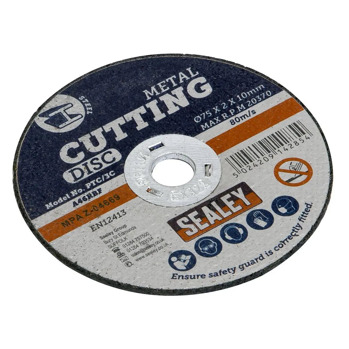 Sealey Cutting Disc Pack of 100 Ø75 x 2mm Ø10mm Bore 