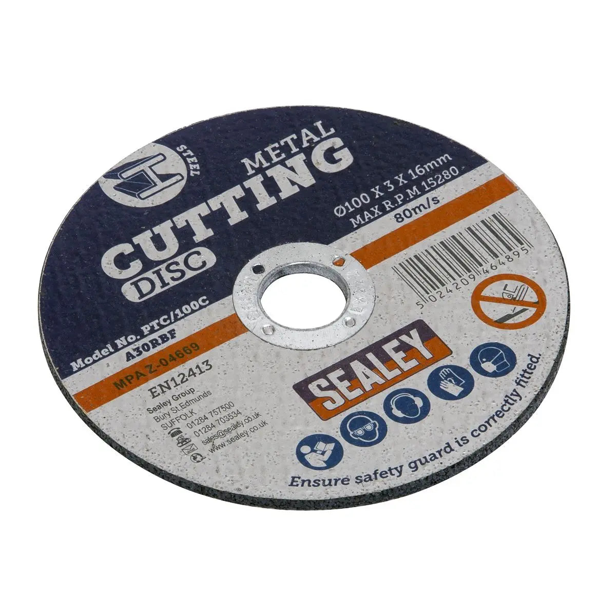 Sealey Cutting Disc Pack of 50 Ø100 x 3mm Ø16mm Bore 