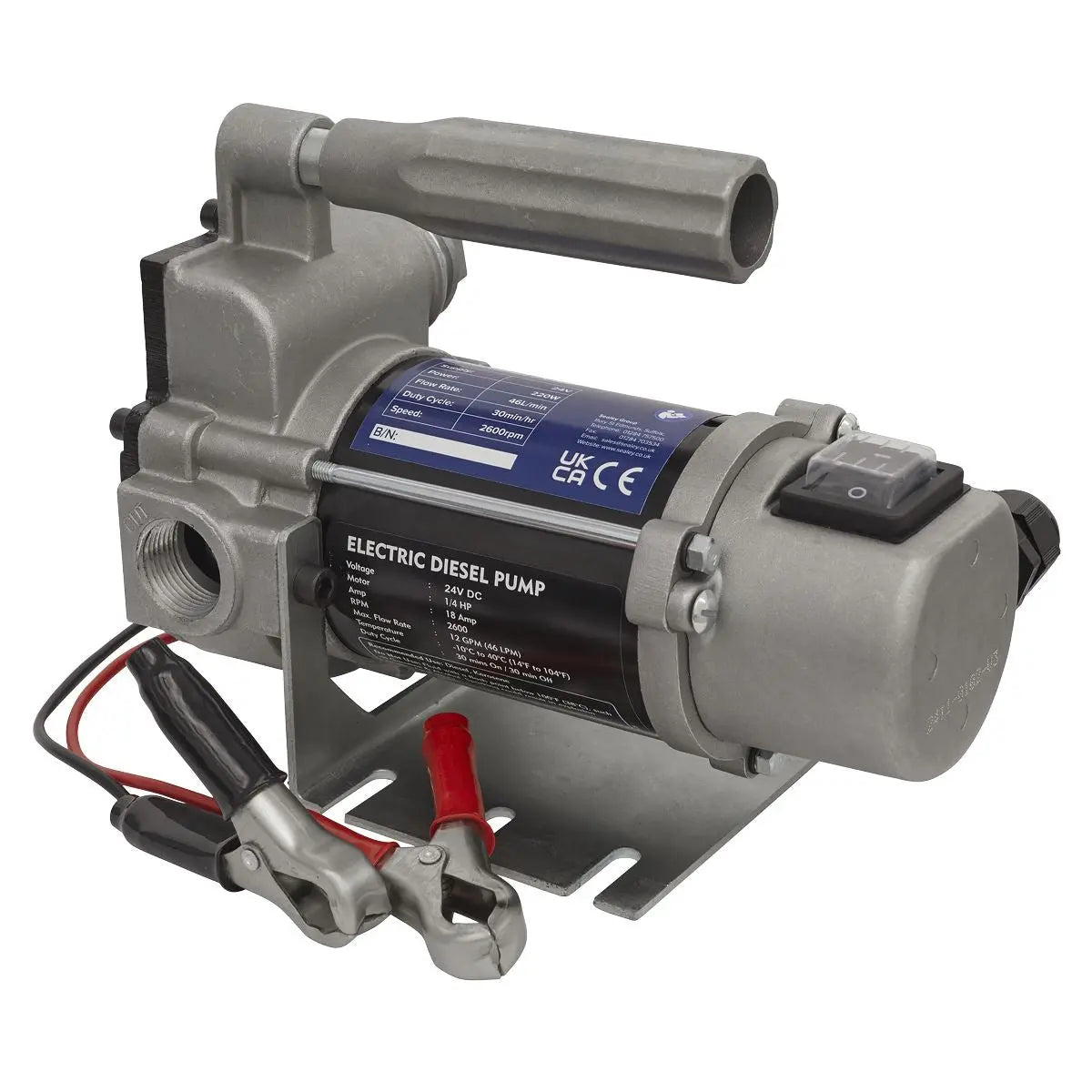 Sealey Diesel/Fluid Transfer Pump Portable 24V 