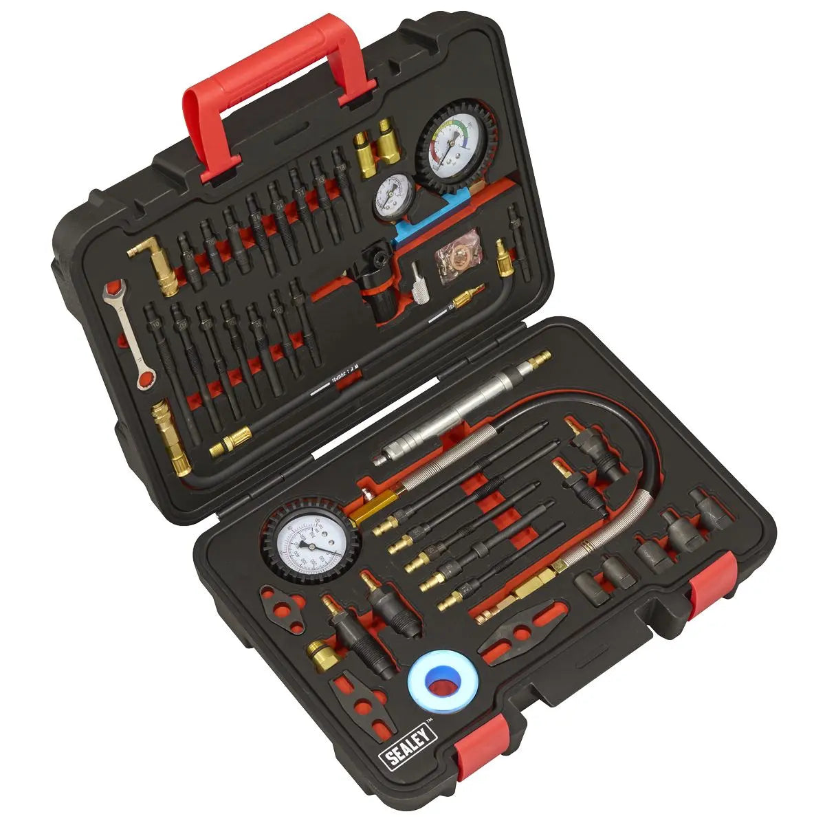 Sealey Diesel/Petrol Master Compression & Leakage Test Kit 46pc  White Rose Tools