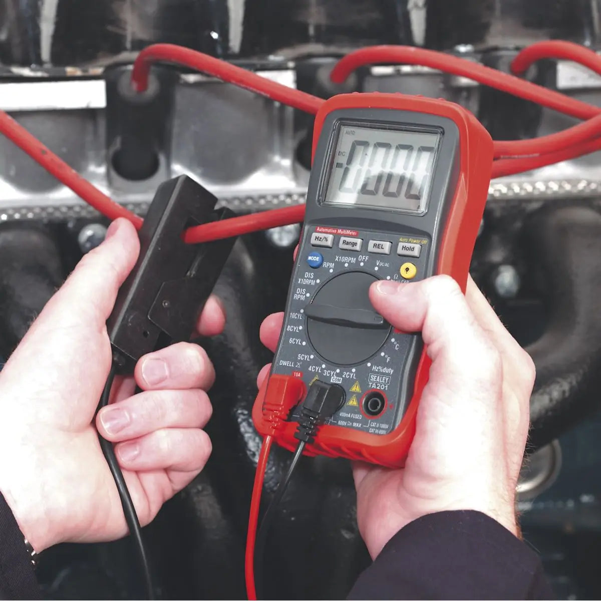 Sealey Digital Automotive Analyser 13-Function with Inductive Coupler 