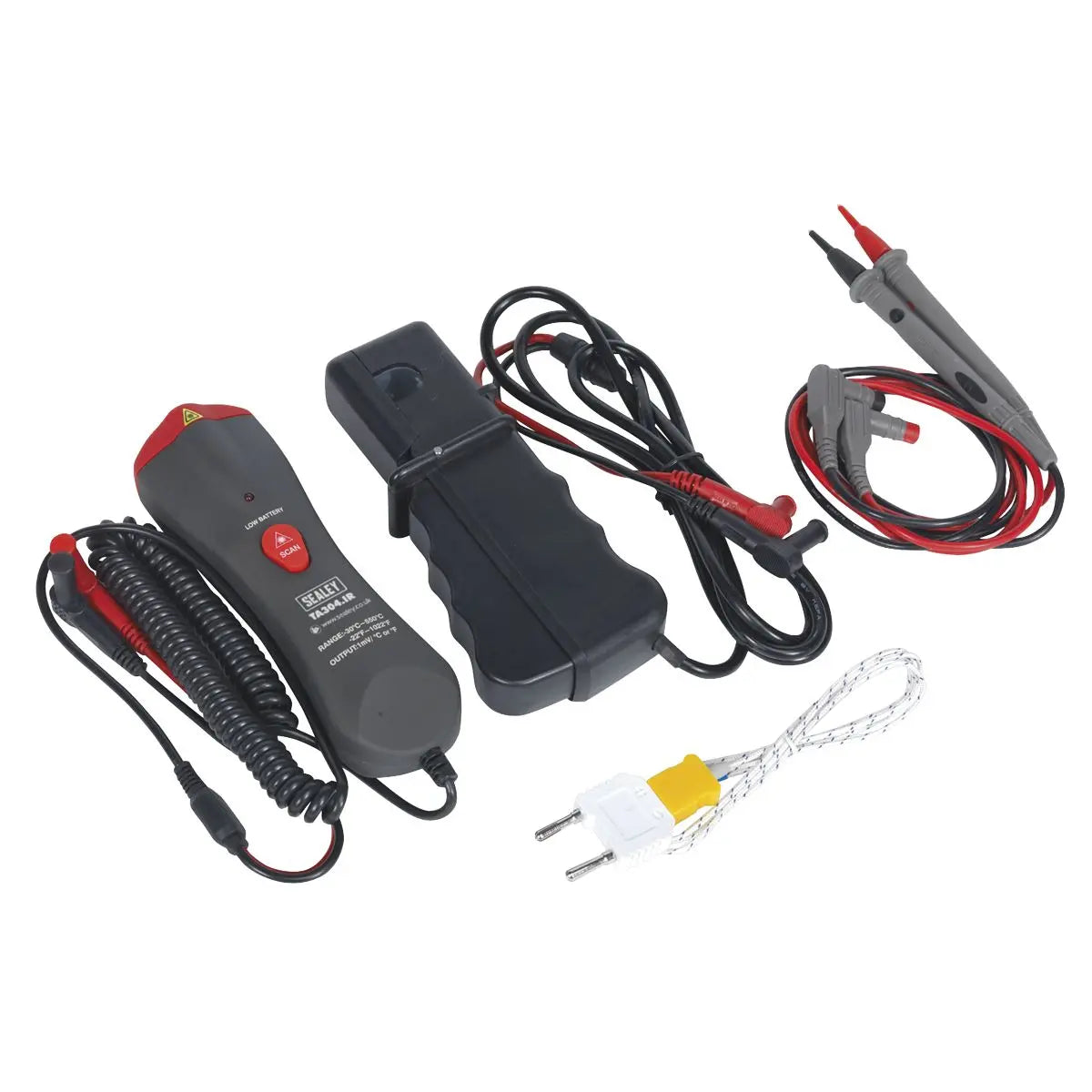 Sealey Digital Automotive Analyser 15-Function with Inductive Coupler/Infrared Temperature Probe 