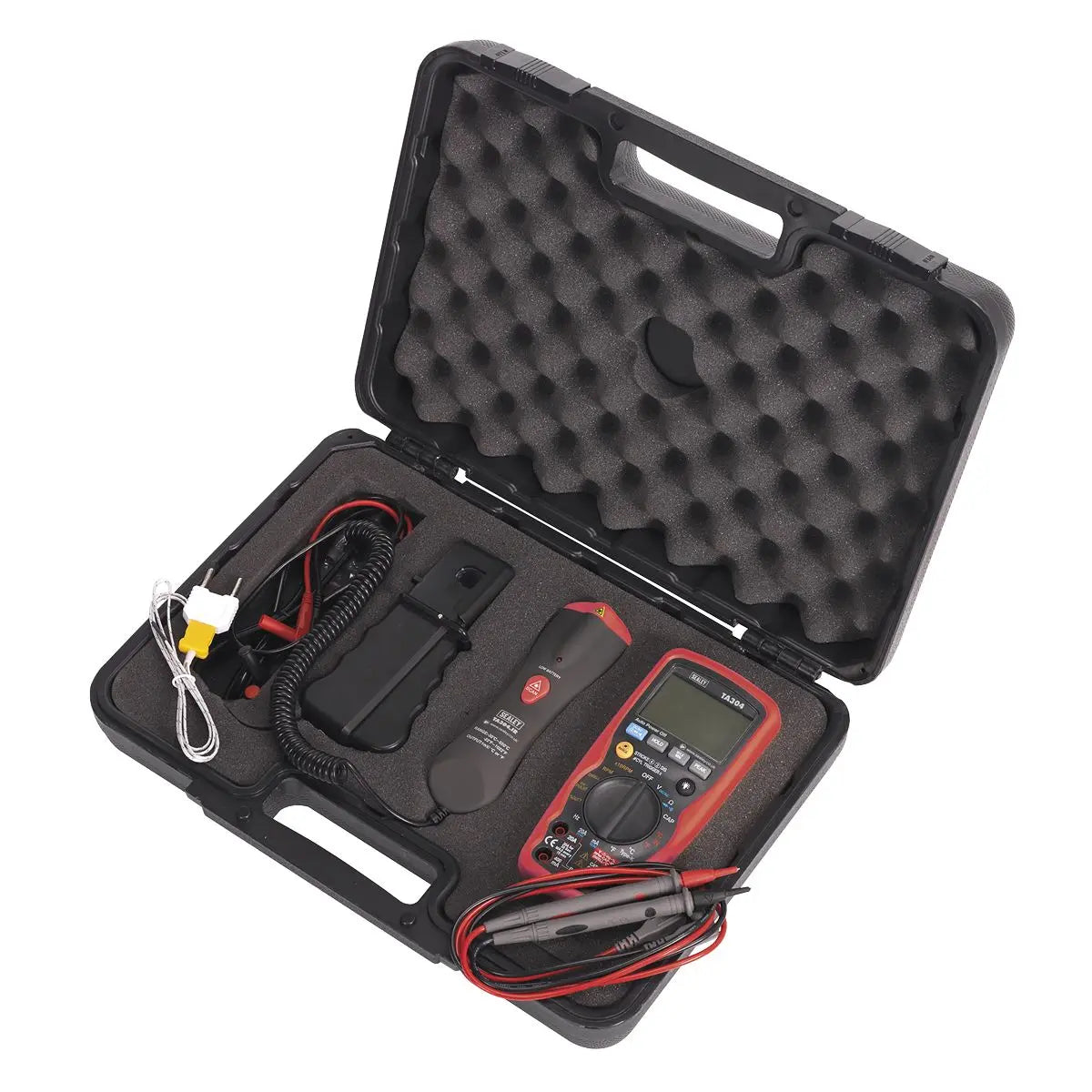 Sealey Digital Automotive Analyser 15-Function with Inductive Coupler/Infrared Temperature Probe 