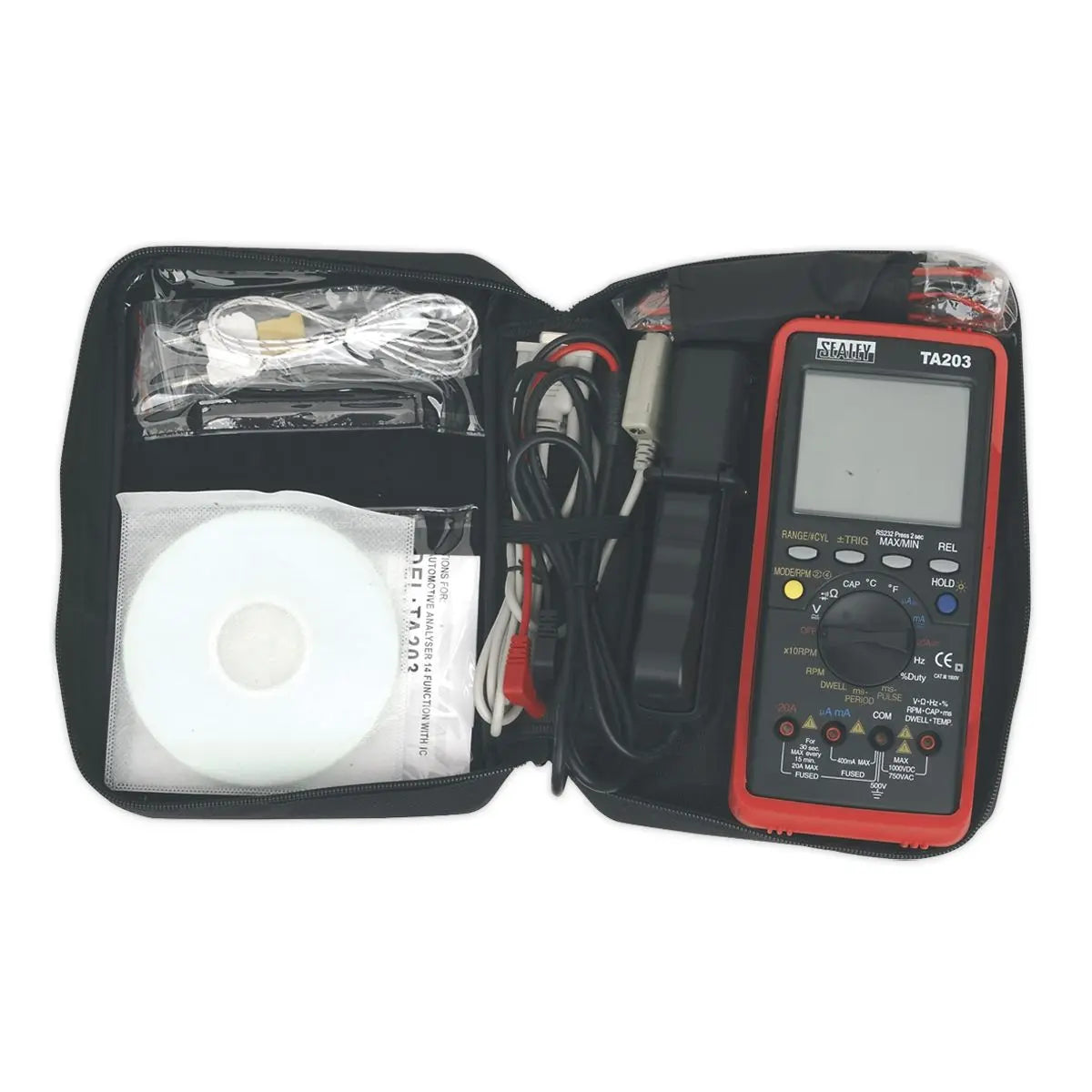 Sealey Digital Automotive Multimeter 15-Function Bar Graph/PC Link 