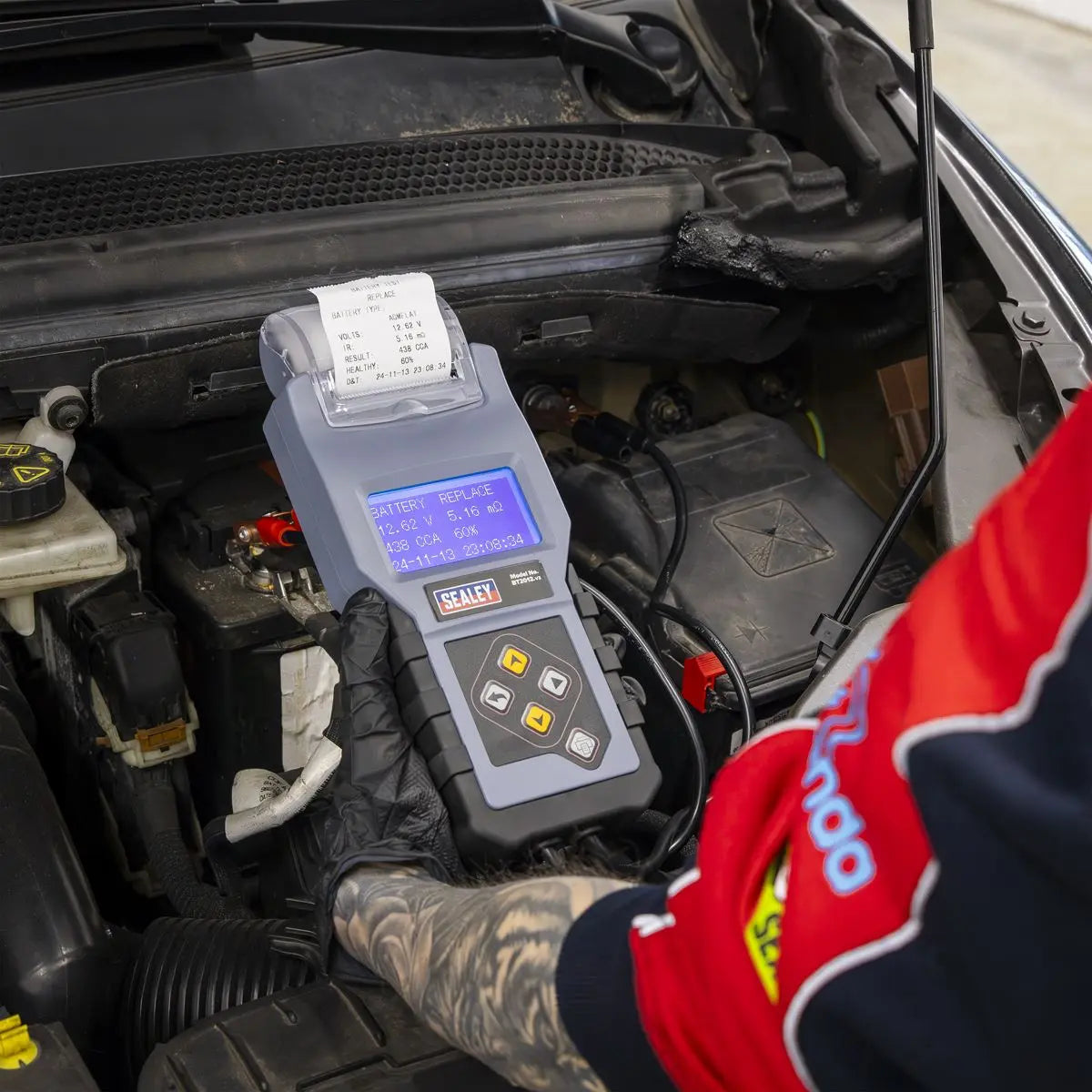 Sealey Digital Battery & Alternator Tester with Printer 12V 