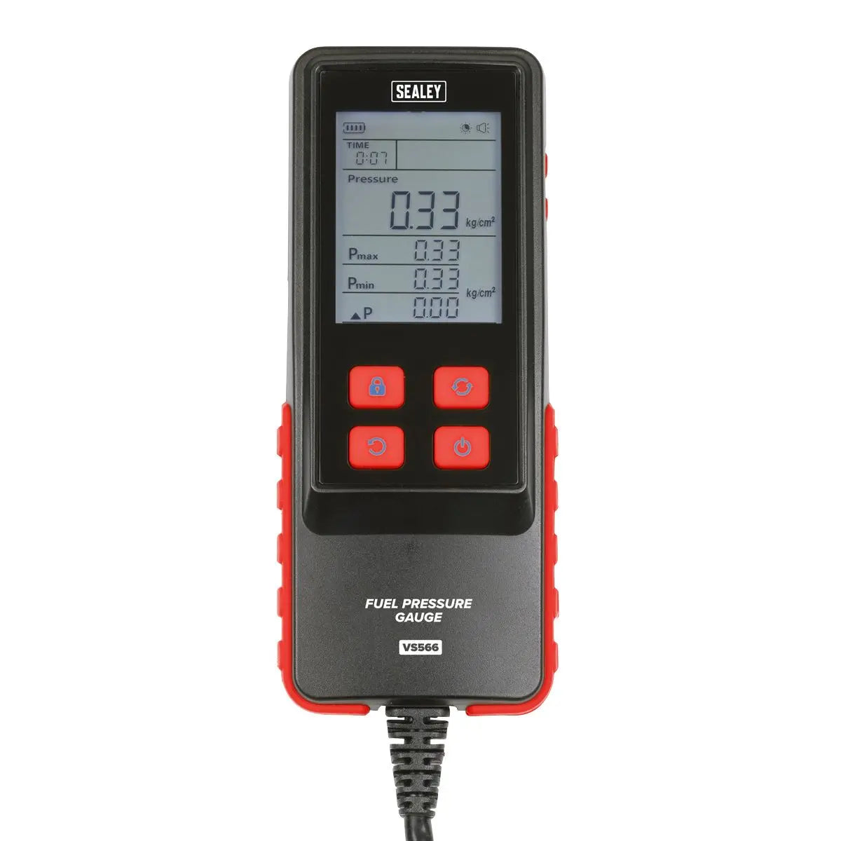 Sealey Digital Fuel Injection Pressure Test Kit for GDI Fuel Circuits 6pc  White Rose Tools