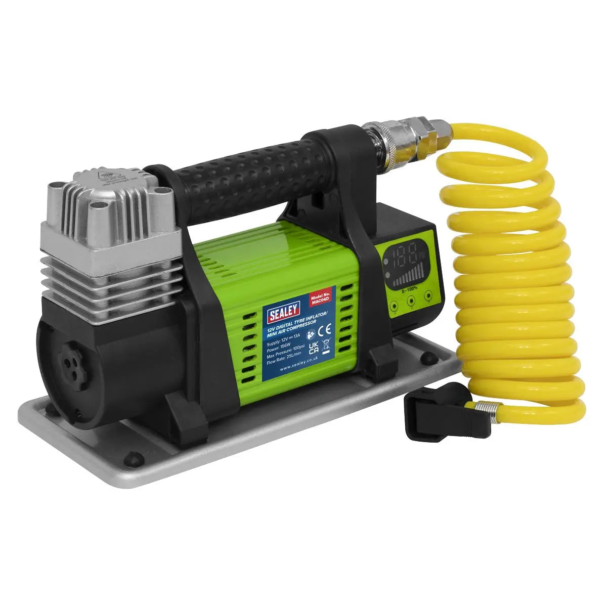 Sealey Digital Tyre Inflator/Mini Air Compressor 12V 