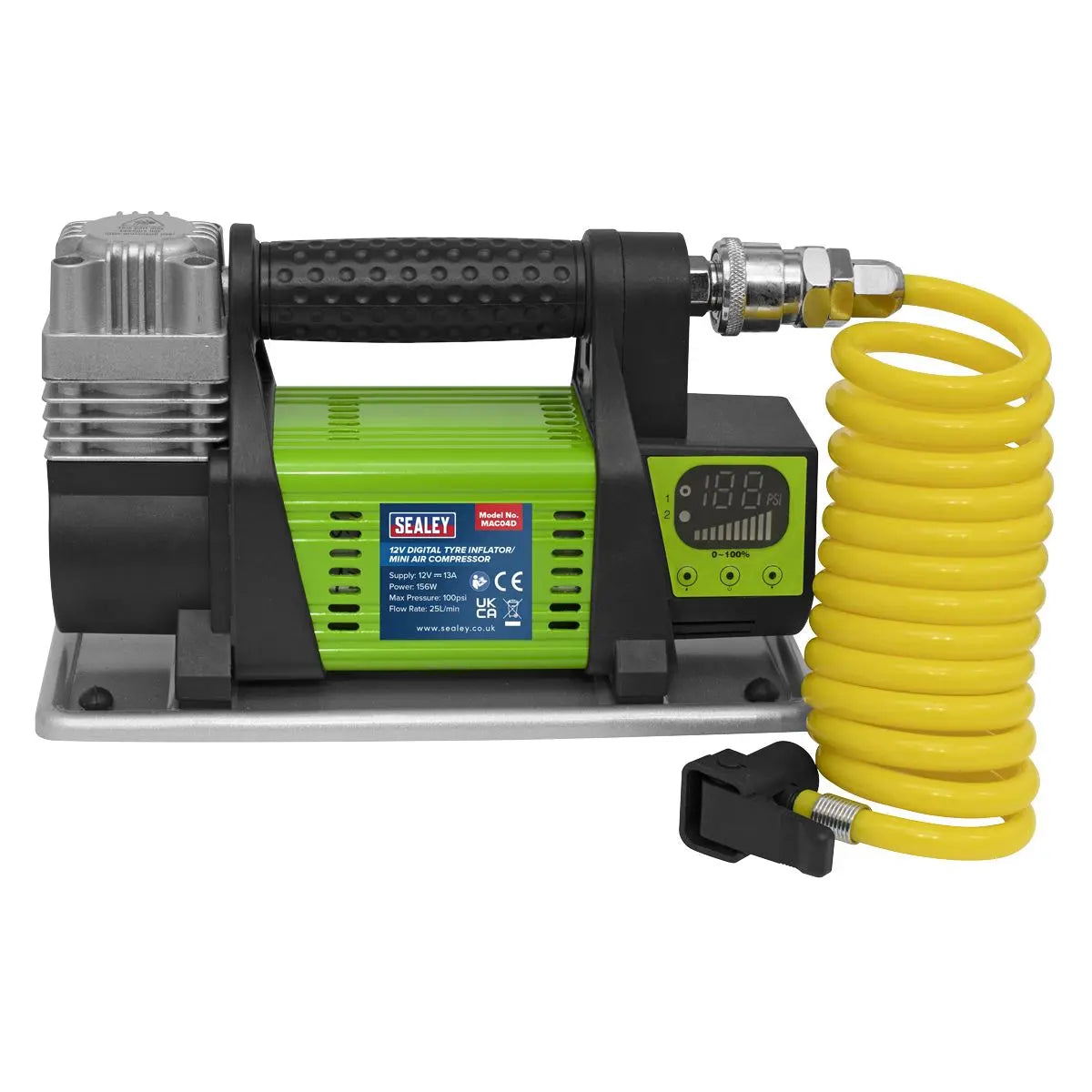 Sealey Digital Tyre Inflator/Mini Air Compressor 12V 