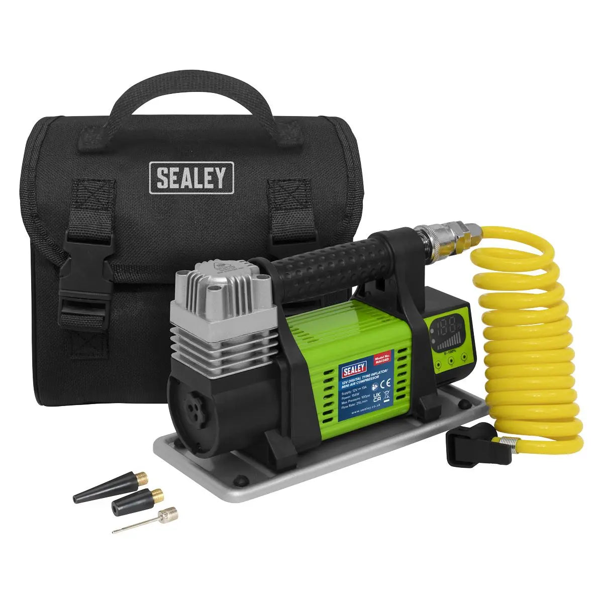 Sealey Digital Tyre Inflator/Mini Air Compressor 12V 