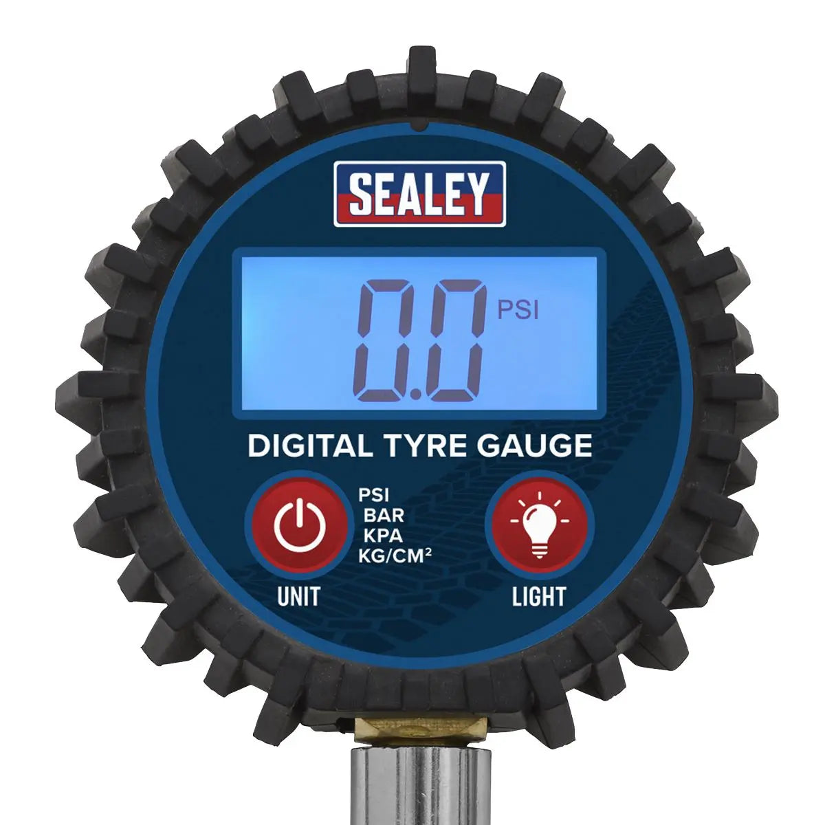 Sealey Digital Tyre Pressure Gauge with Push-On Connector 