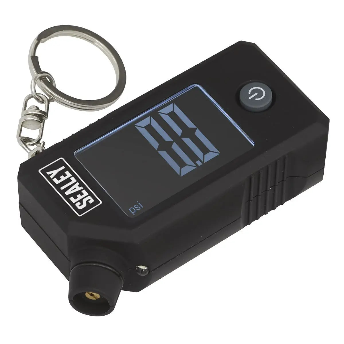 Sealey Digital Tyre Pressure and Tread Depth Gauge with LED Display on Keychain 